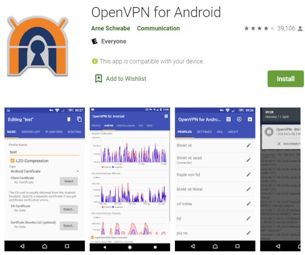 Configuration de OpenVPN pour Android étapes par étapes
